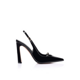 Černé lakované kožené lodičky Naomi