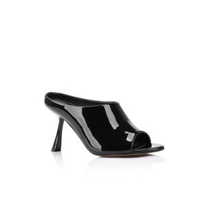 Sloane Mule - Crna Lakirana Koža