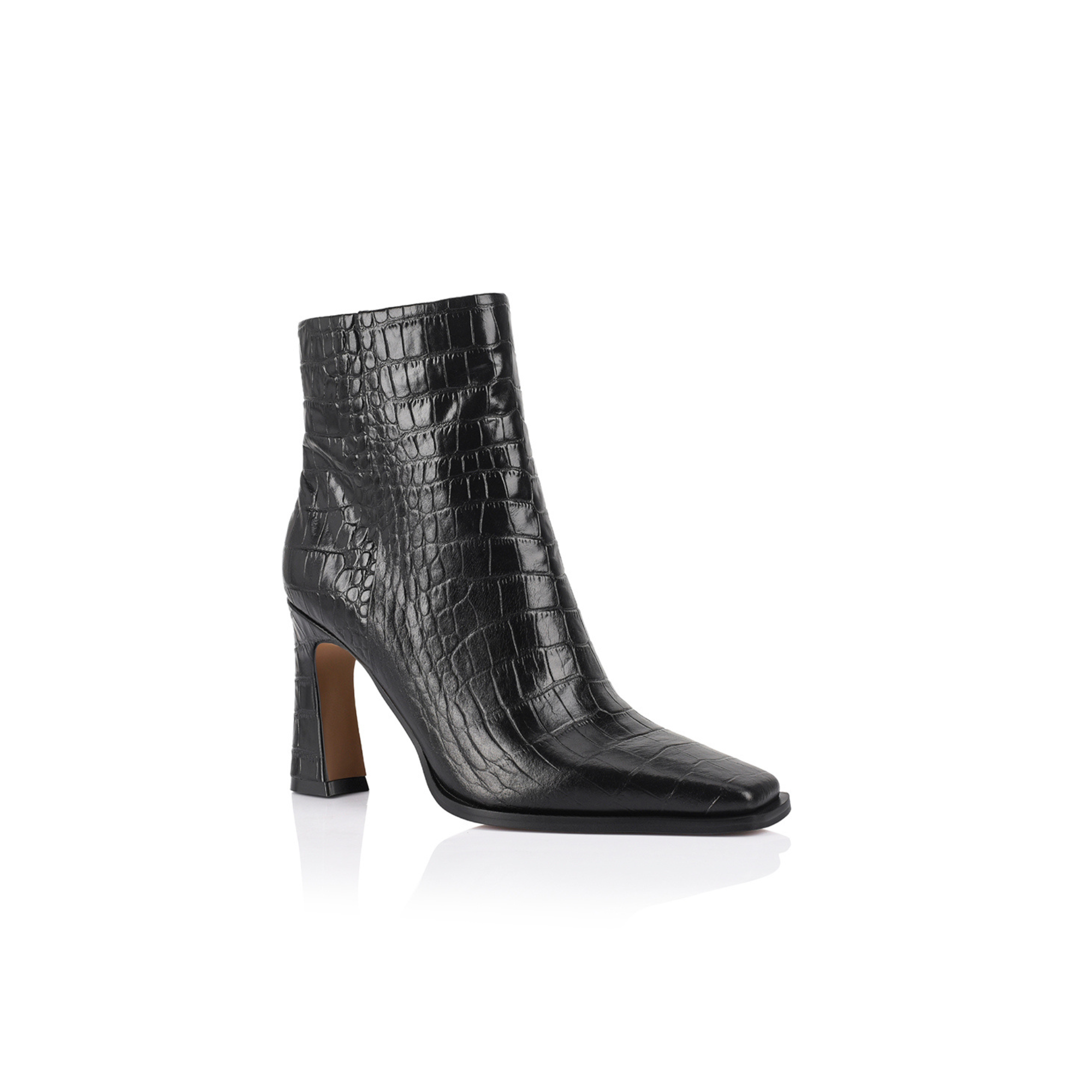 Sam Ankle Boot - Crna Krokodilna Koža