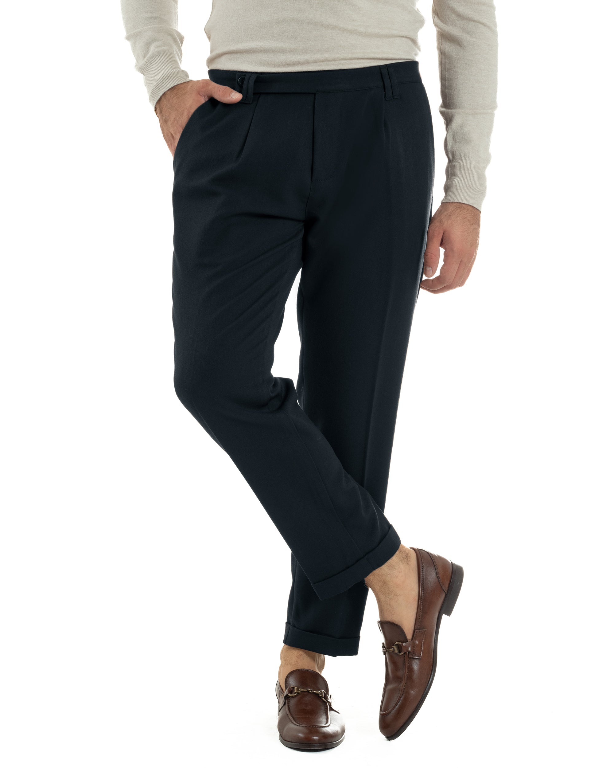 Muški Pantaloni Viskoza Klasični