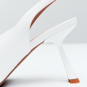 Celeste White Patent Leather Pumps