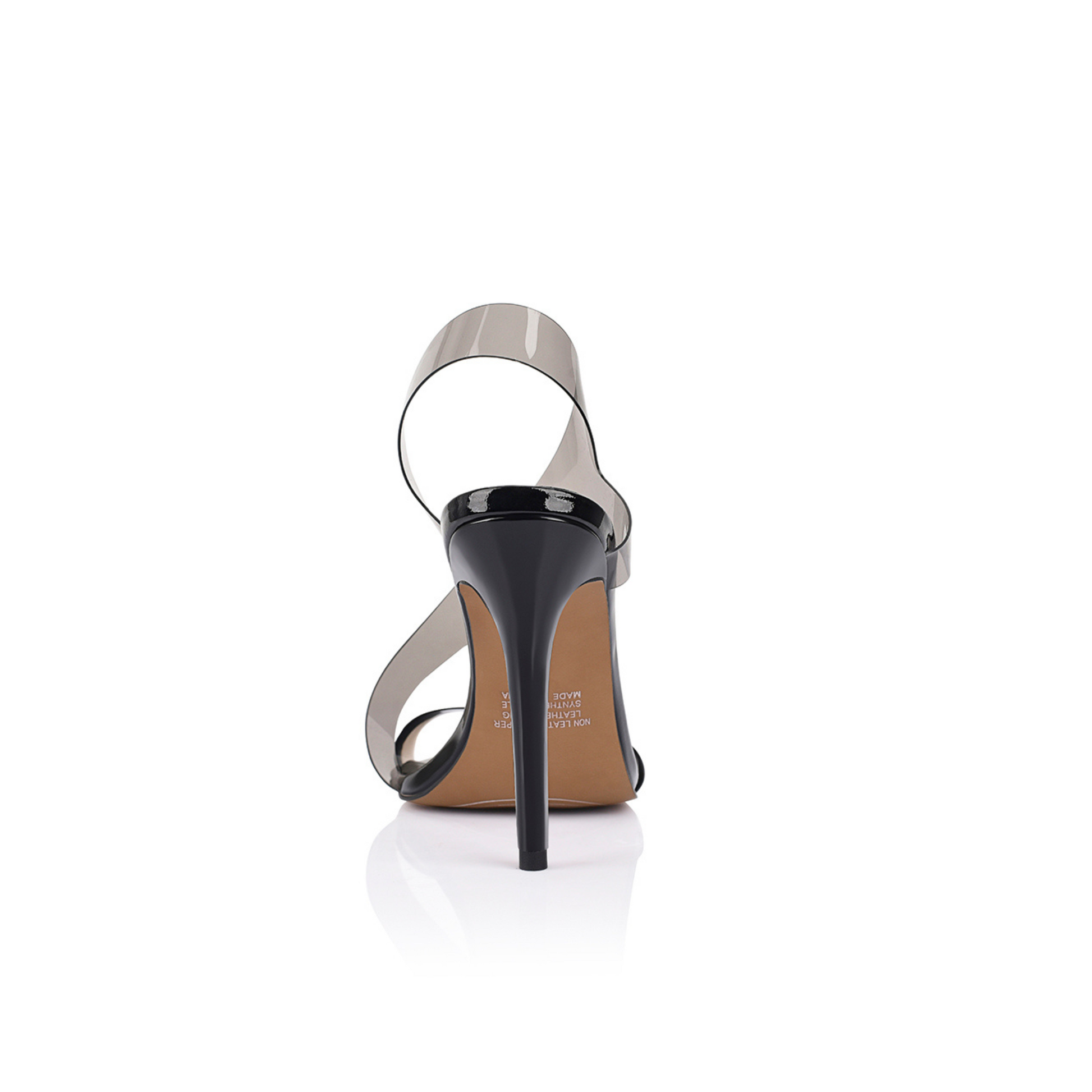 Missy Black Vinylite & Patent Leather Sandals