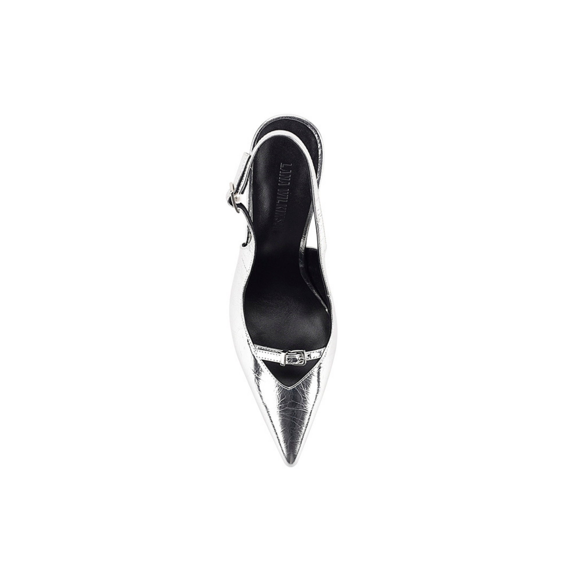 Naomi Metallic Silver Leather Pumps