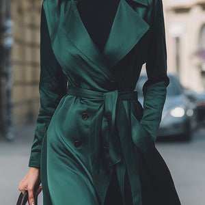 Emerald Satin Double Coat