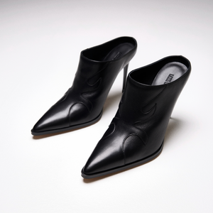 Joan Mule Black Leather