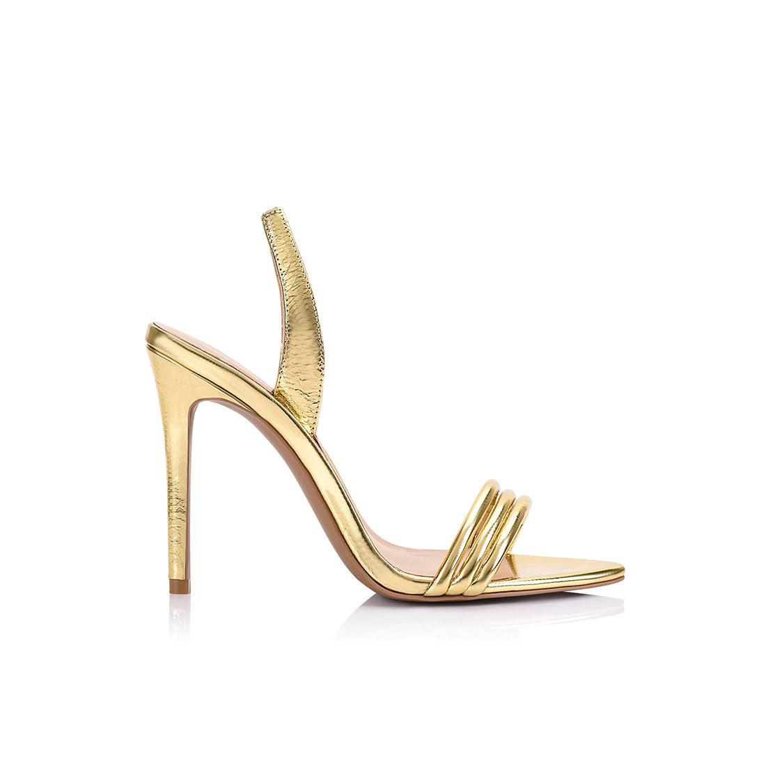 Camille Sandals in Metallic Gold Leather