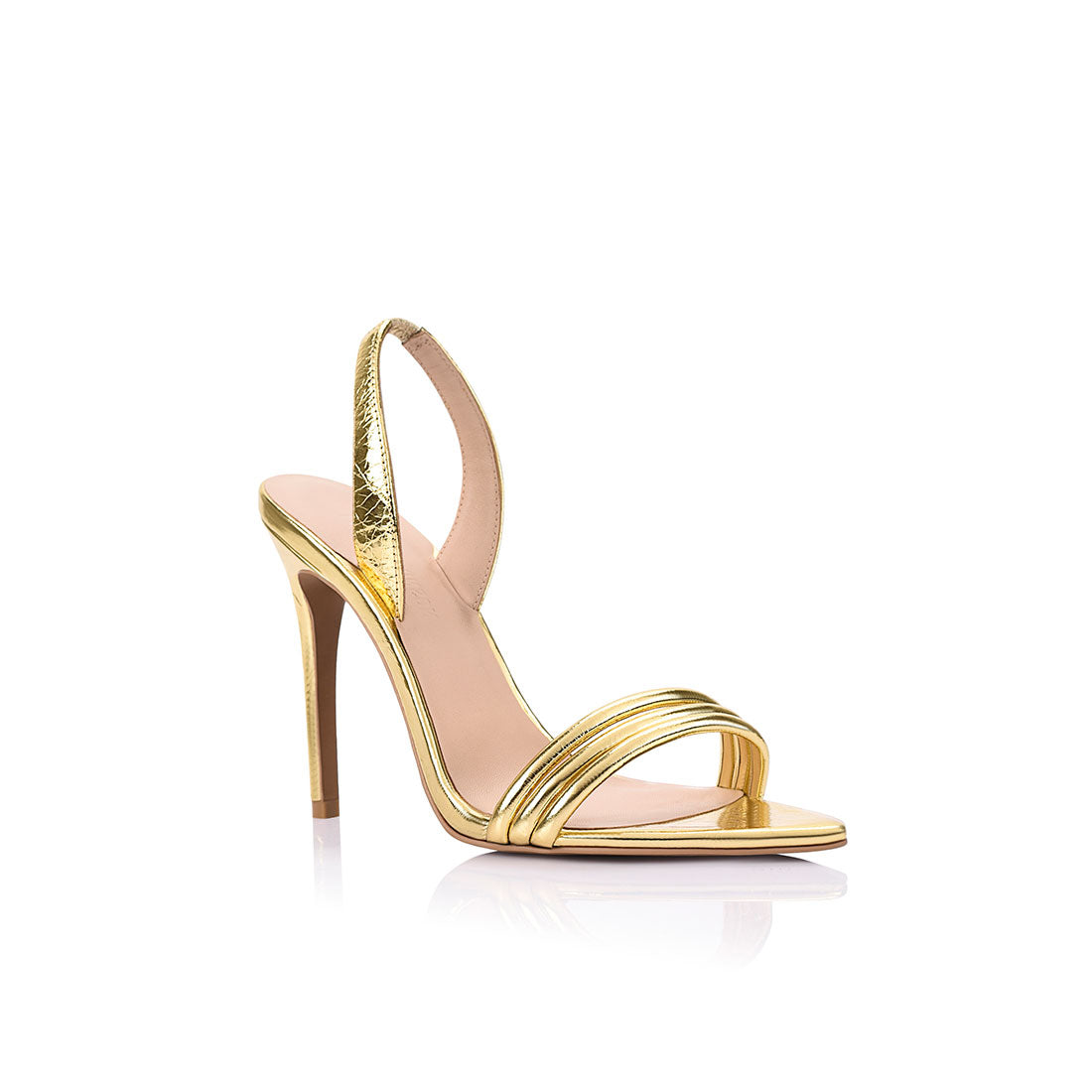 Camille Sandals in Metallic Gold Leather