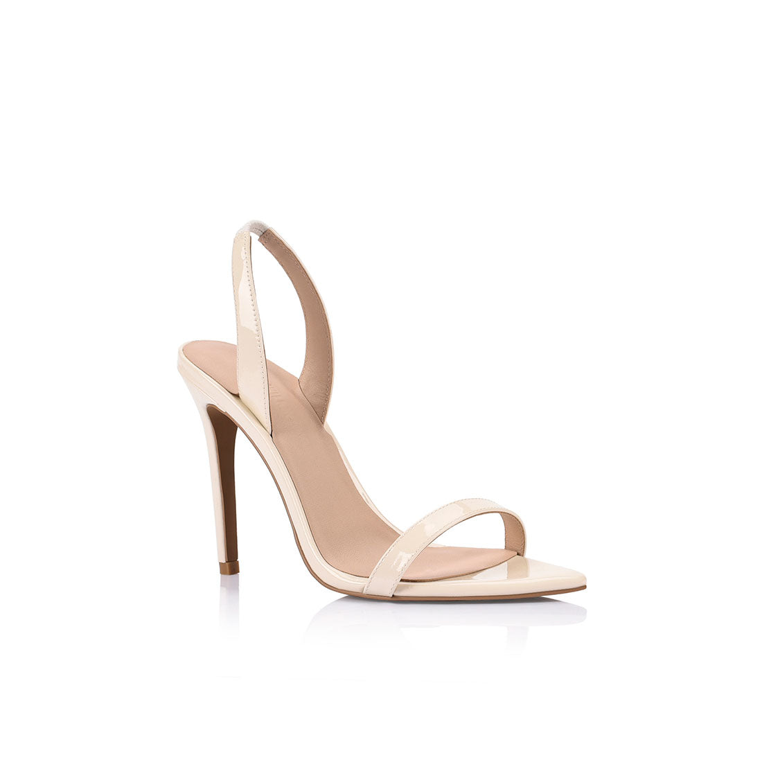 Bone Patent Leather Cassie Sandals