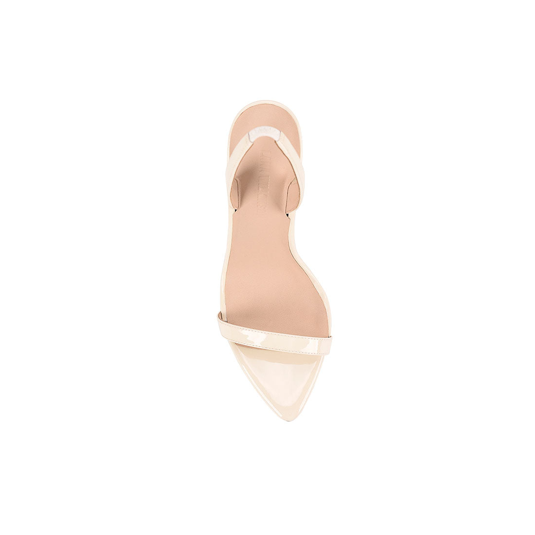 Bone Patent Leather Cassie Sandals