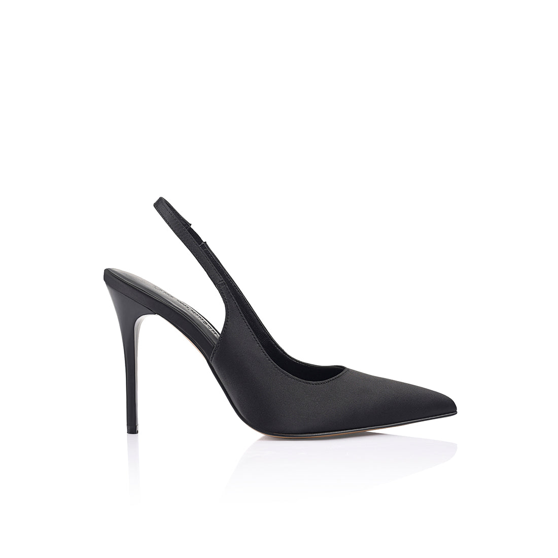 Charlize Black Satin Pump