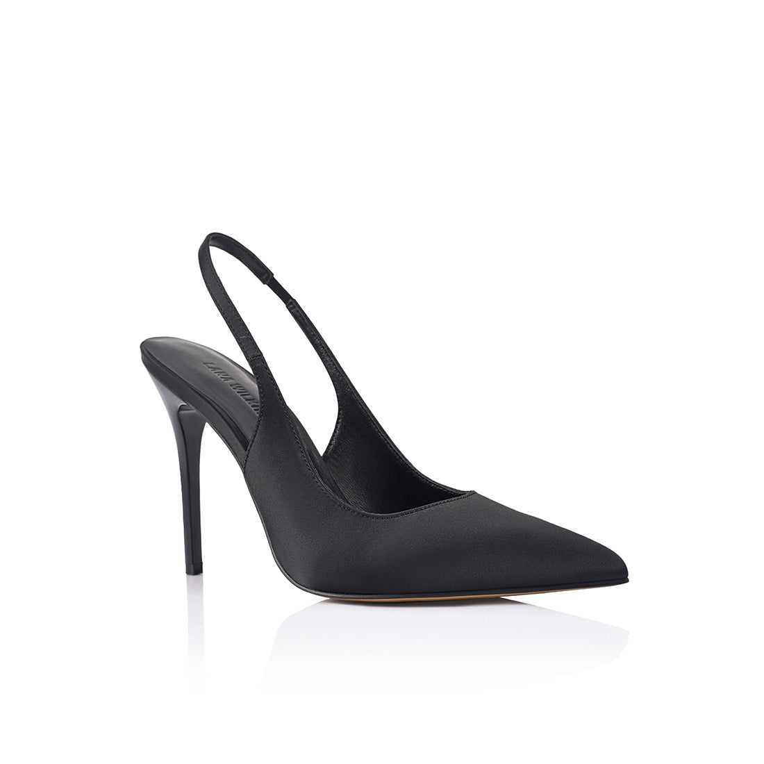 Charlize Black Satin Pump