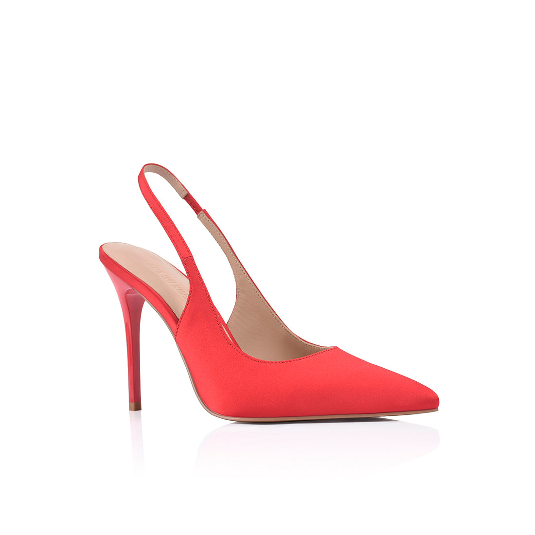 Charlize Red Satin Pump