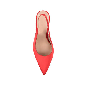 Charlize Red Satin Pump