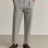 Stříbrné rovné kalhoty