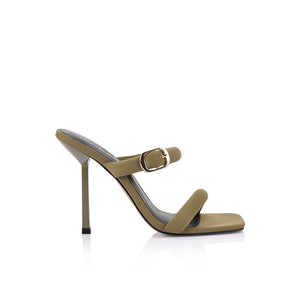 Clementine Green Woven Mule