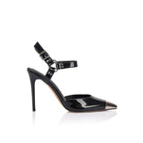 Lodičky Dominique - černá lakovaná kůže