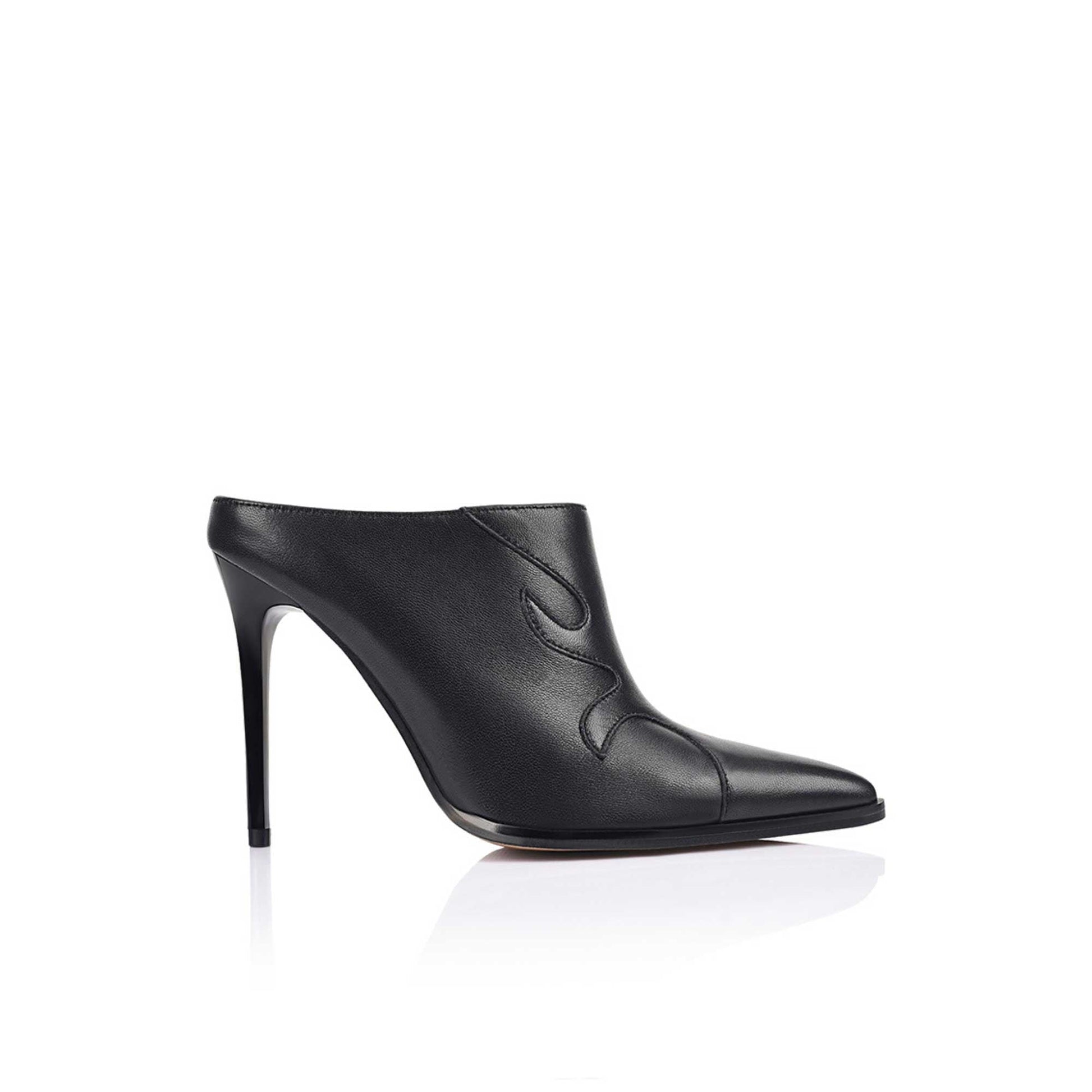 Joan Mule Black Leather