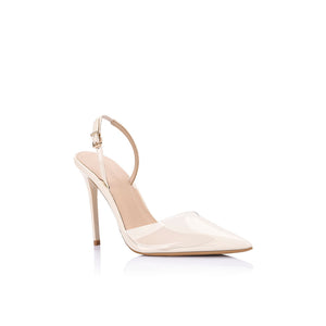 Ivory Vinylite & Patent Leather Kristen Pumps