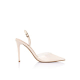 Slonovinové vinylové a lakované kožené lodičky Kristen