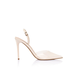 Ivory Vinylite & Patent Leather Kristen Pumps
