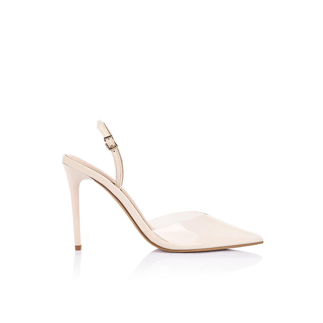 Ivory Vinylite & Patent Leather Kristen Pumps