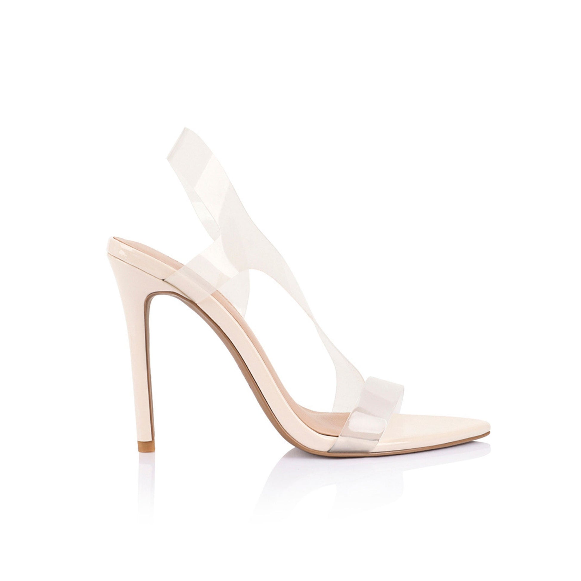 Ivory Vinylite & Patent Leather Missy Sandals