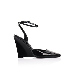 Mona Wedge Black Patent Leather