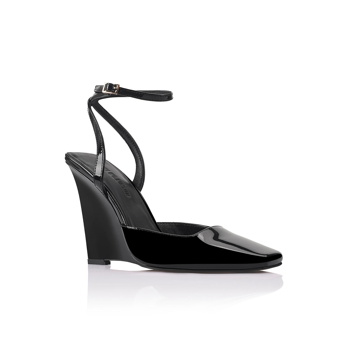 Mona Wedge Black Patent Leather