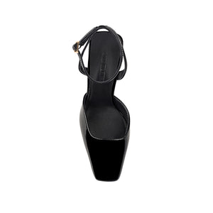 Mona Wedge Black Patent Leather