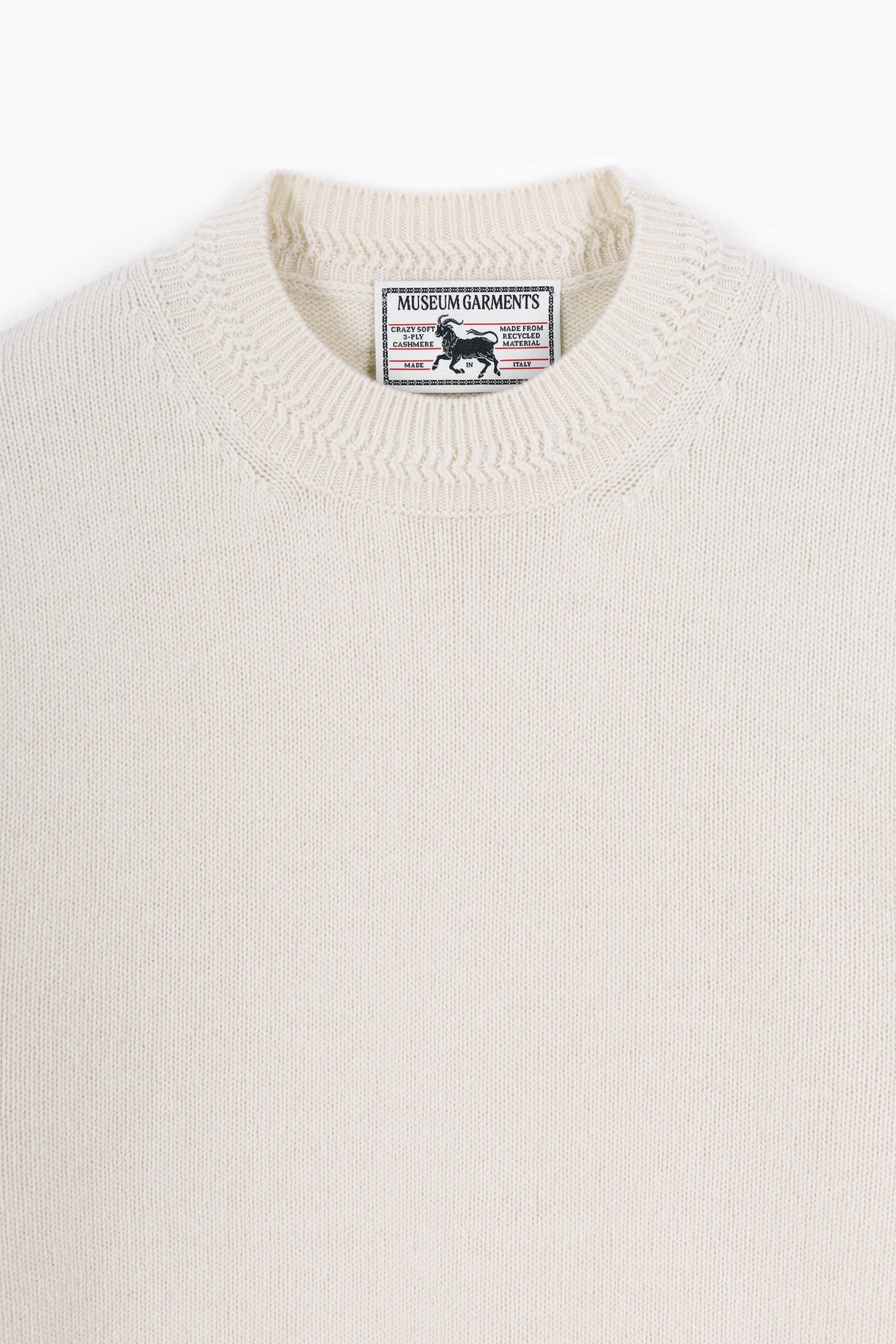 Opušteni Kašmir Pulover - Ecru