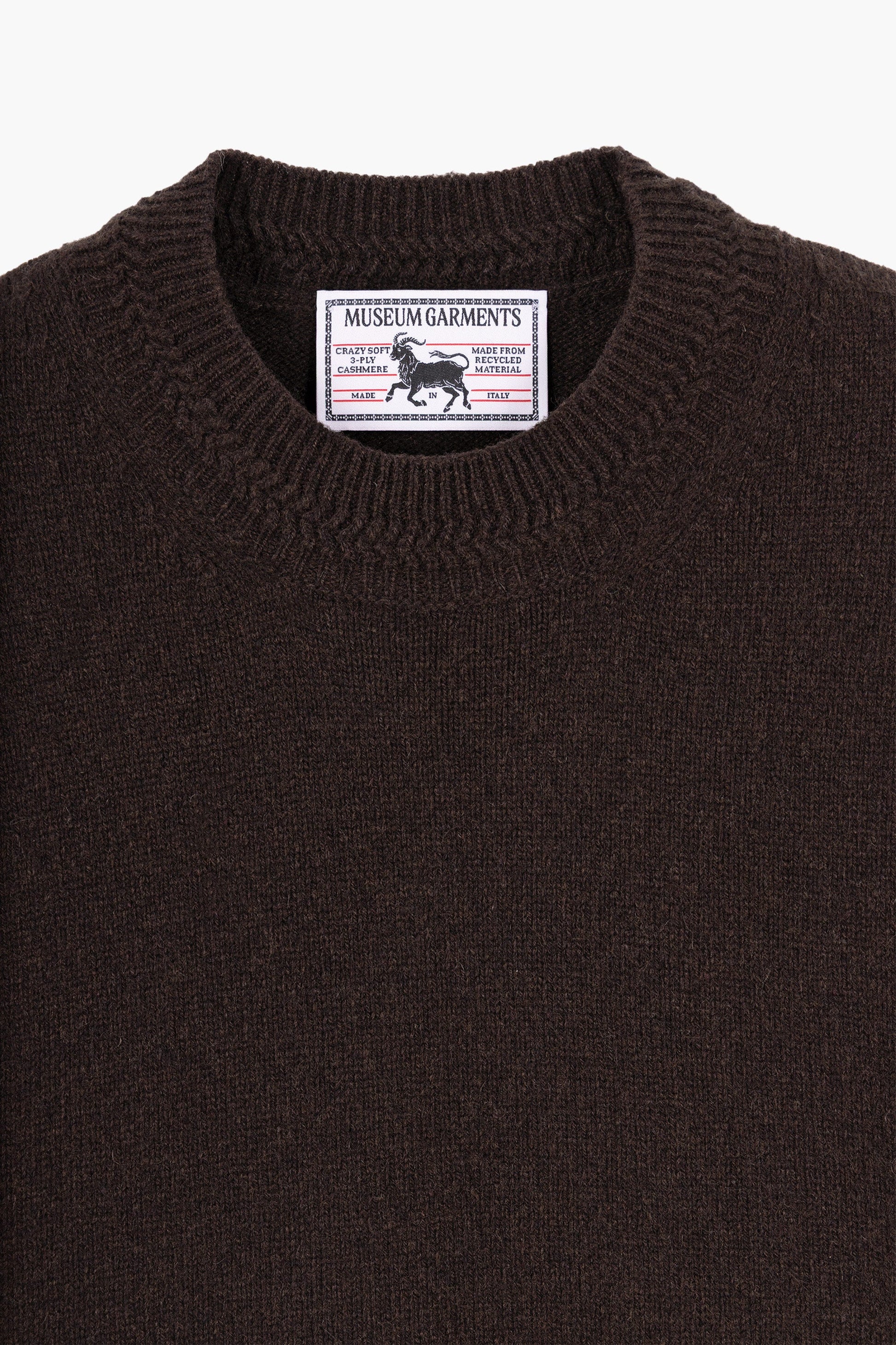 Opušteni Kašmir Pulover - Marron