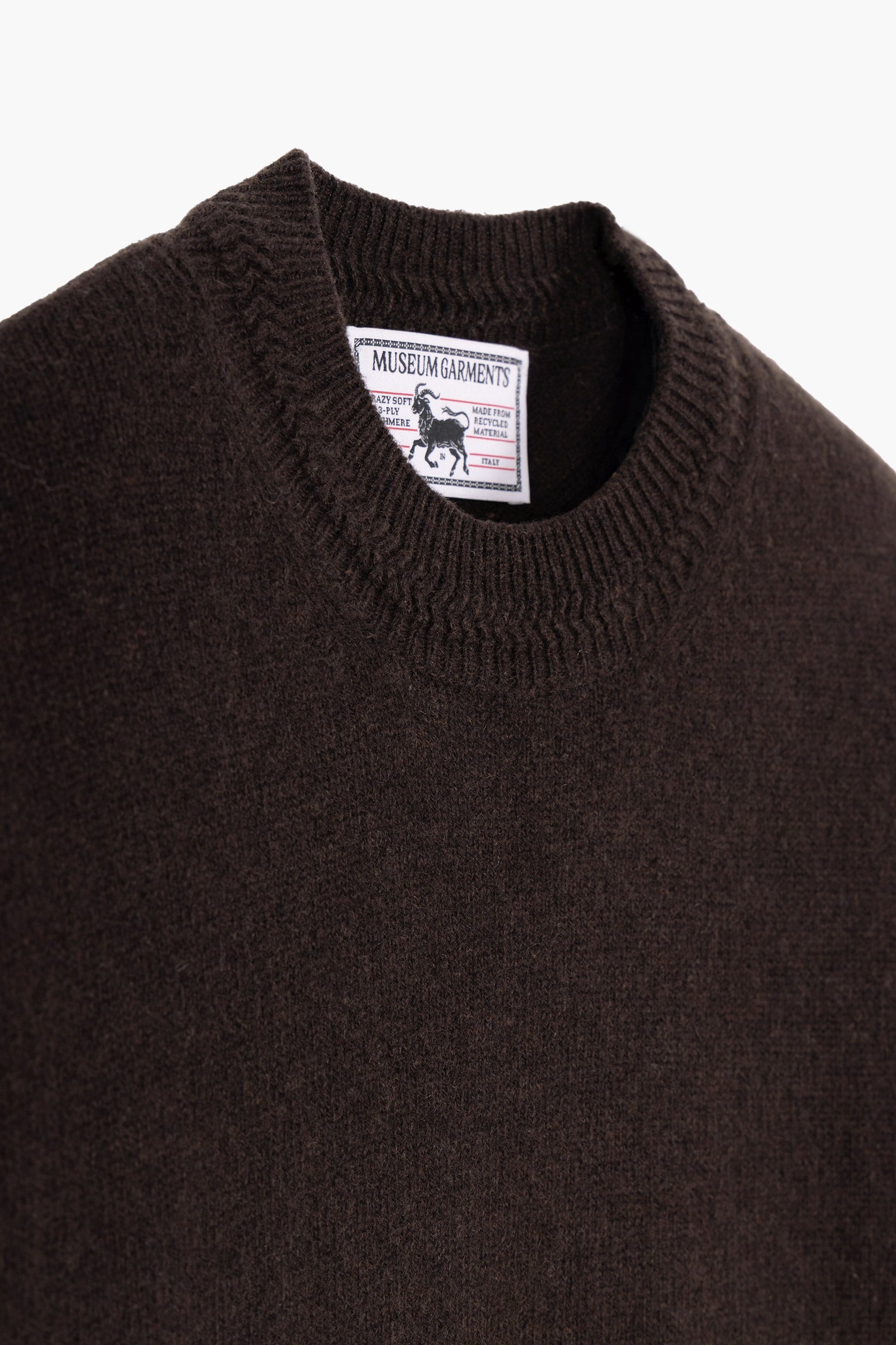 Opušteni Kašmir Pulover - Marron