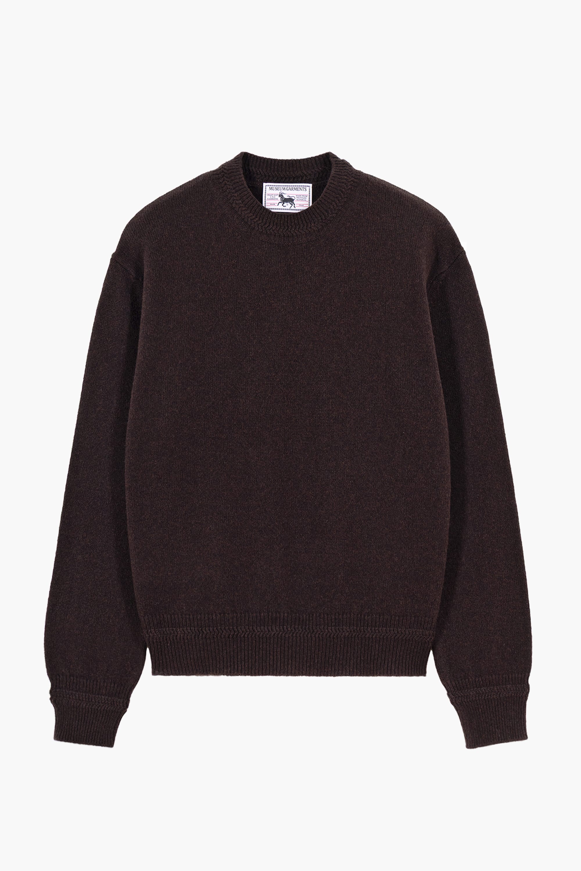 Opušteni Kašmir Pulover - Marron