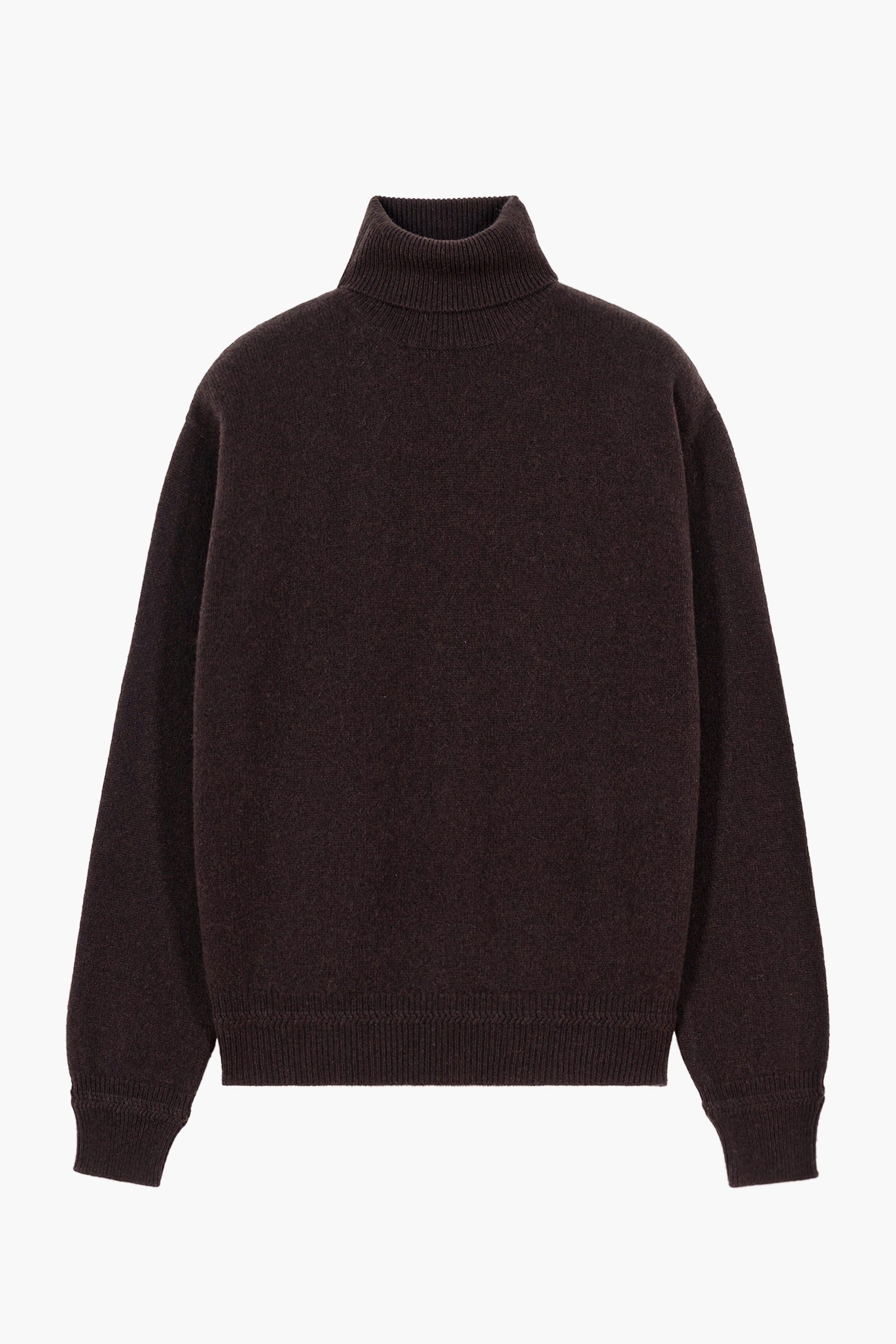 Opušteni Kašmir Turtleneck - Marron