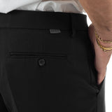 Klasické černé pánské viskózové kalhoty