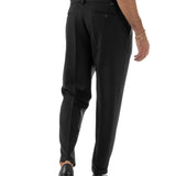 Klasické černé pánské viskózové kalhoty