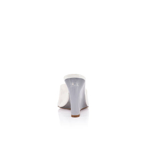 Sera Wedge Lucite & White Vinyl