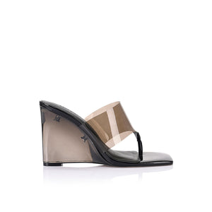 Sienna Wedge with Lucite and Black Vinylite