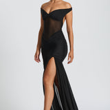 Maxi šaty Alaia - černé