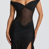 Maxi šaty Alaia - černé