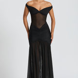 Maxi šaty Alaia - černé