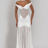 Maxi šaty Alaia - slonovinová