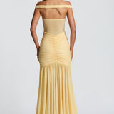 Maxi šaty Alaia - citronové