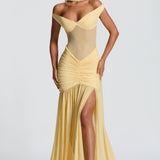 Maxi šaty Alaia - citronové