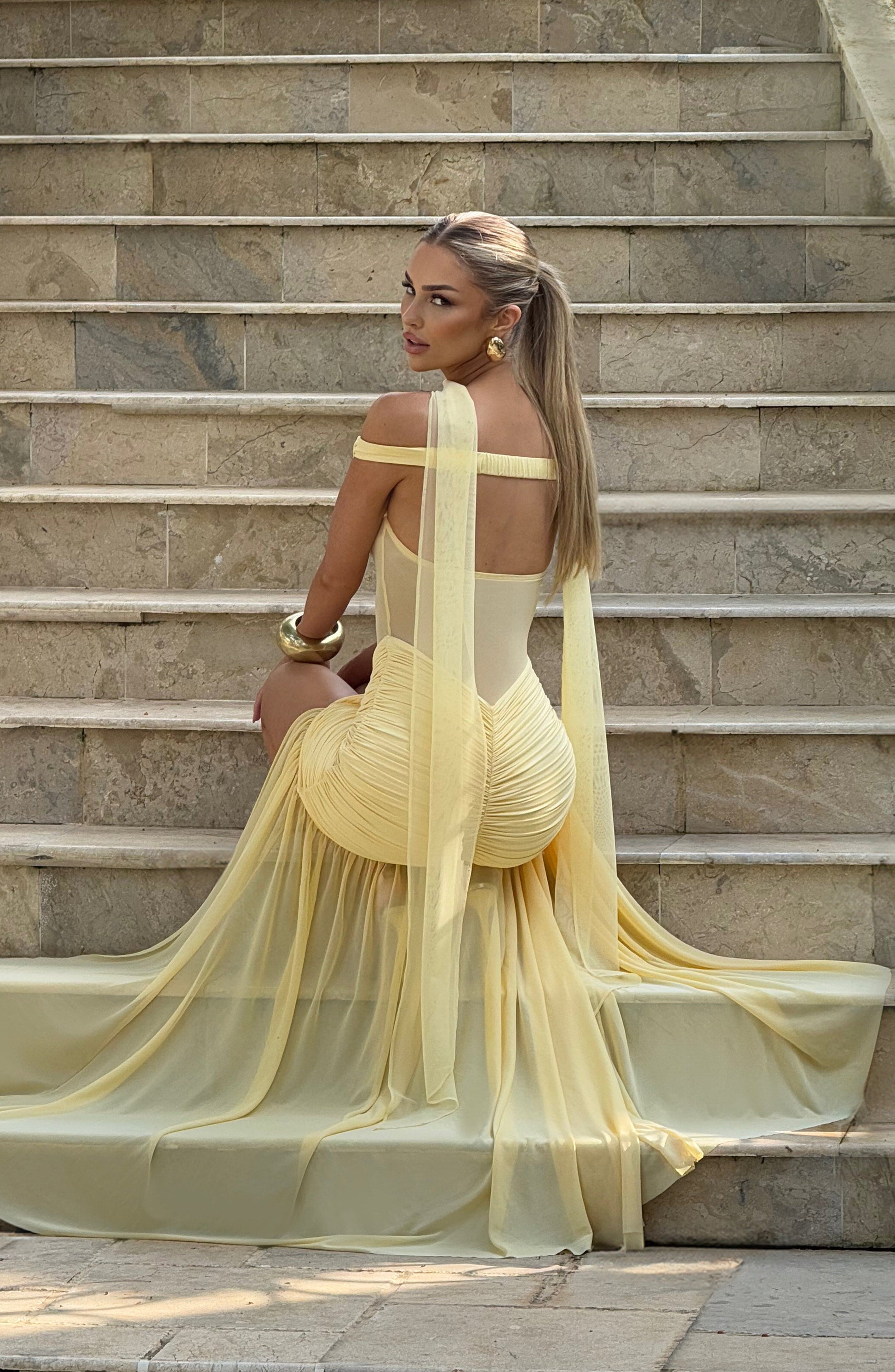 Alaia Maxi Haljina - Limun