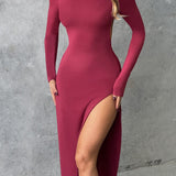 Maxi šaty Aleena - třešňové