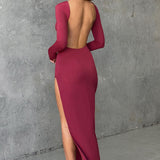 Maxi šaty Aleena - třešňové