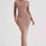 Šaty Anastassia Maxi - Čokoláda