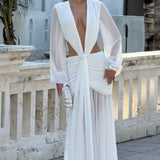 Maxi šaty Andrina - slonovinová