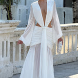 Maxi šaty Andrina - slonovinová